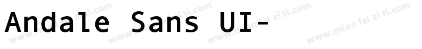 Andale Sans UI字体转换